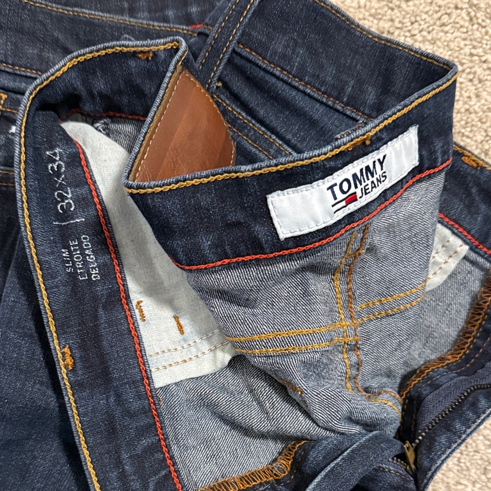 TWO PAIRS Tommy Hilfiger Dark Indigo Slim Jeans